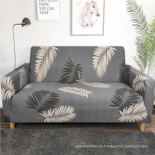 Sofa -Abdeckung für 3 Kissen Couch, Liege, Liebessitz und Stuhl (Stuhl, Holzkohlegrau / Schwarz)